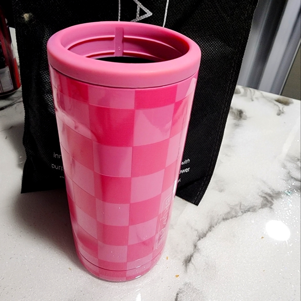 PINK CHECKERED SLIM BRUMATE - DISCONTINUED. NEVER USED